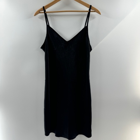 Gilly Hicks Other - Gilly Hicks Black Satin Slip Dress – Size Medium